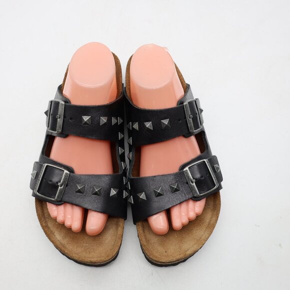 Birkenstock Arizona Sandals With Studs EU 42 Men\'s 9 Women\'s 11 Black Leather main image 9